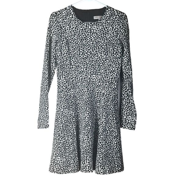 Mara Hoffman Strata Spotted Polka Dot Fit & Flare Black & White Dress Size L 📦 - Picture 2 of 10